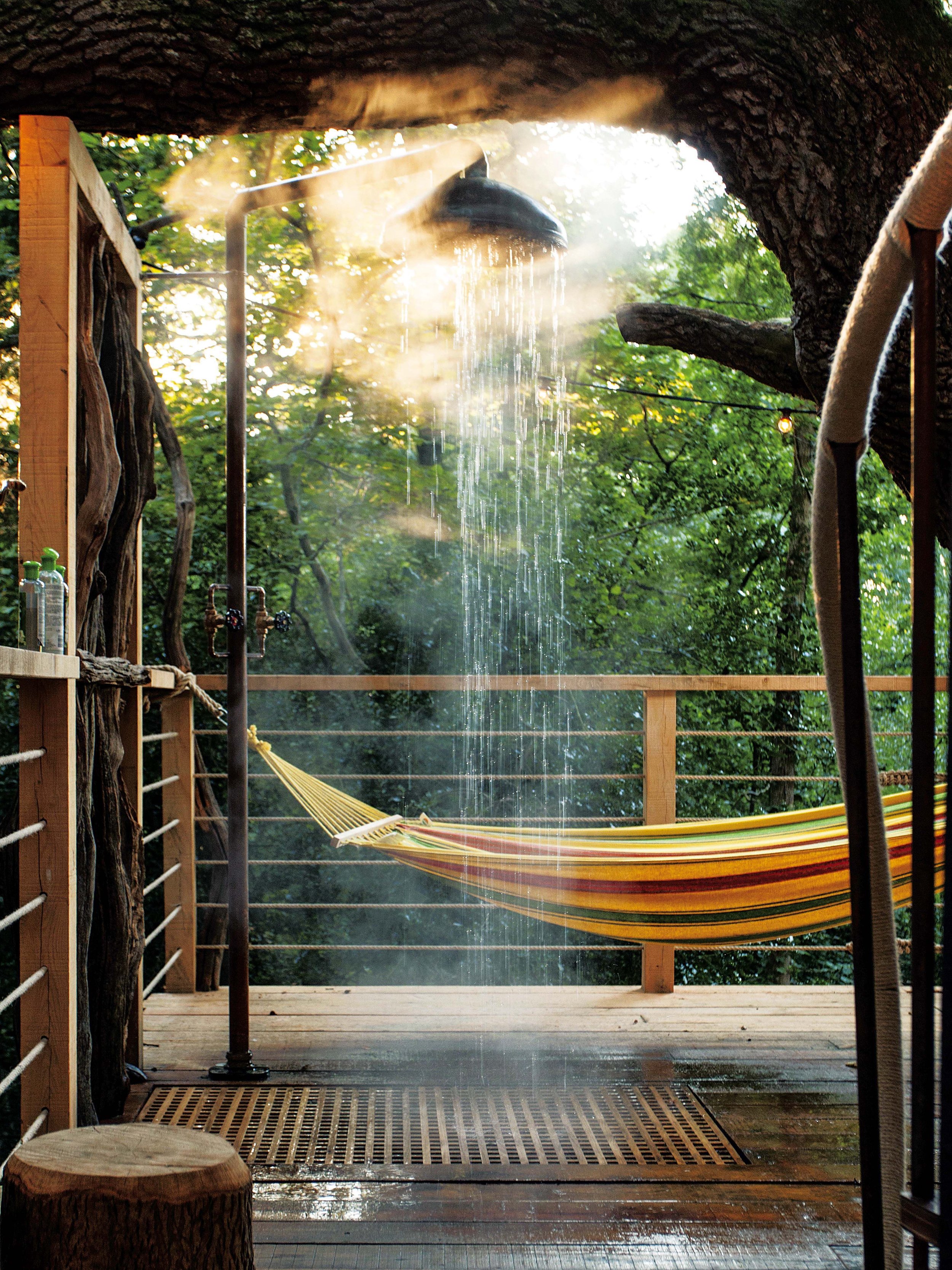 Outdoor shower next to hammock.jpeg