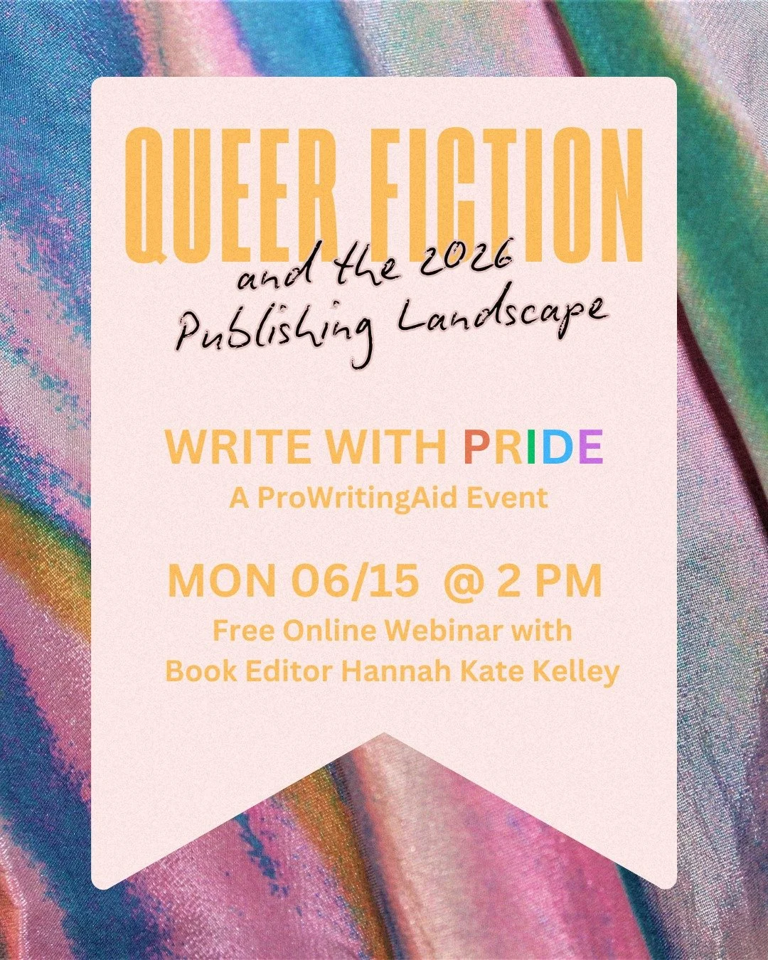 Are queer romances still "in" these days? Are traditional publishers pulling back from queer content at all? How important are these trends anyway?

Join me and @prowritingaid on June 15 to chat about queer fiction in the 2026 publishing la
