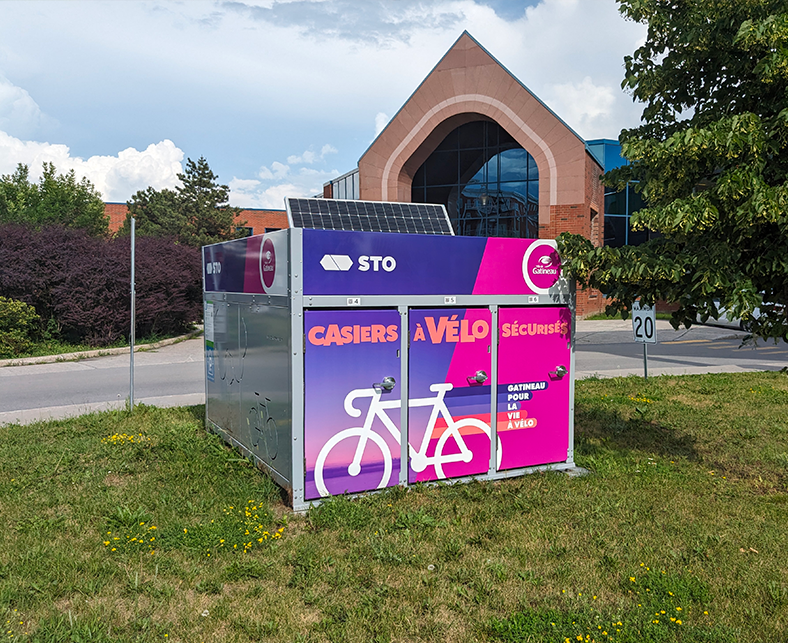 casier à vélo Vélo-Transit avec panneau solaire
