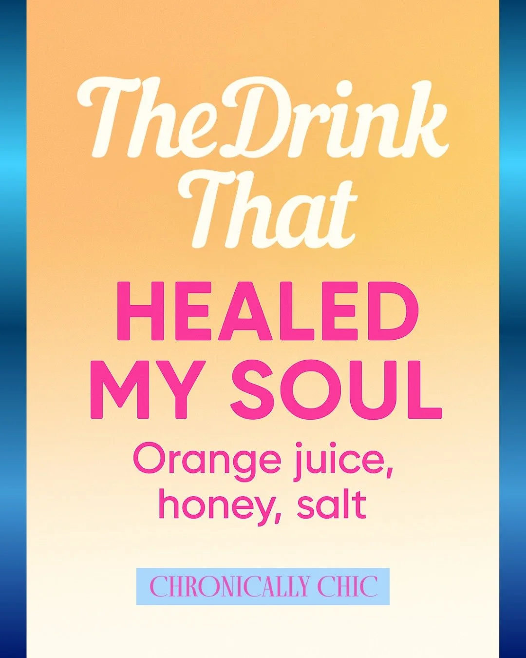 I thought I was going to puke, I was in physical pain, and literally crying on the floor. This drink changed everything. 

I know it sounds dramatic, but that was me. I was at my absolute lowest, drained, exhausted, barely functioning. I needed somet
