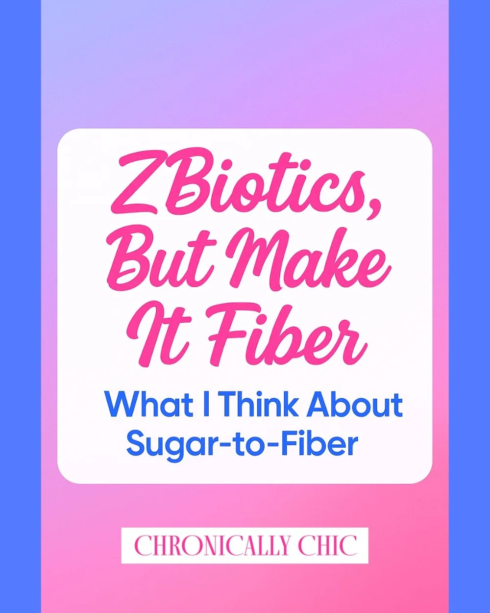 ✨BLOAT IS MY VILLAIN ORIGIN STORY✨

Some days, one minute I&rsquo;m fine, the next my stomach is puffed up like a balloon, my mood tanks, and I&rsquo;m whining to Jon while clutching a heating pad. Cute, right? 🙃

So when I found out about Zbiotics 