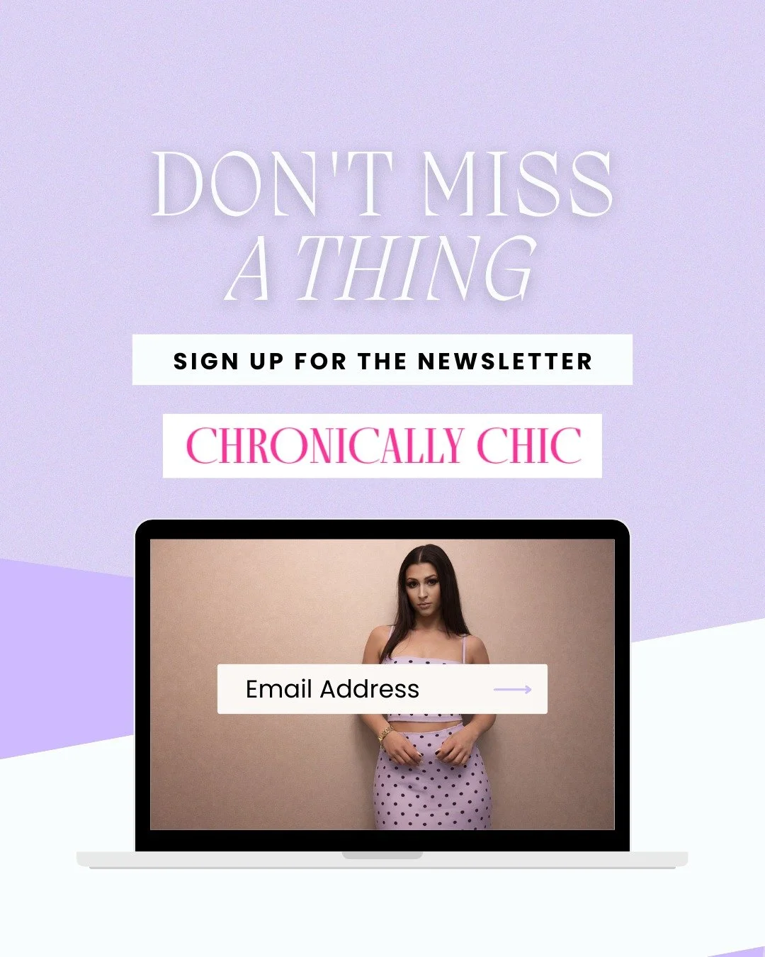 Once a month, I send out what I've been using, what's working, things I keep buying, and what was a total waste, so you don't have to learn the hard way.

It's got product reviews, quick tips, behind-the-scenes of what I'm working on, seasonal PSAs, 