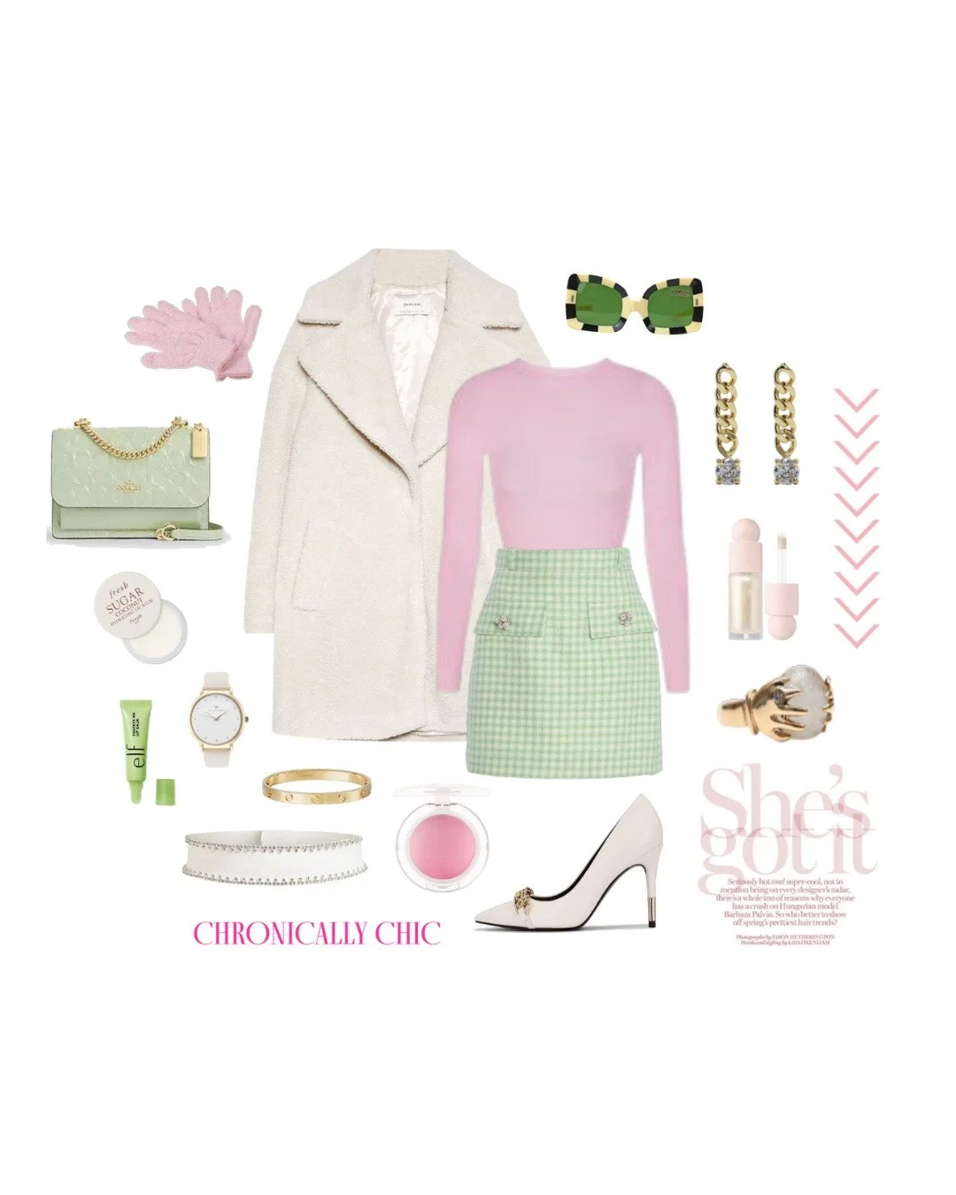 @kennethjaylane earrings from @farfetch
@oscardelarenta skirt via @modaoperandi
@skims top
@coach bag
@ninewest heels
@rarebeauty highlighter
@maccosmetics blush from @nordstrom
Balm: @freshbeauty 
Gloss: @elfcosmetics from @abercrombie
Gloves from @