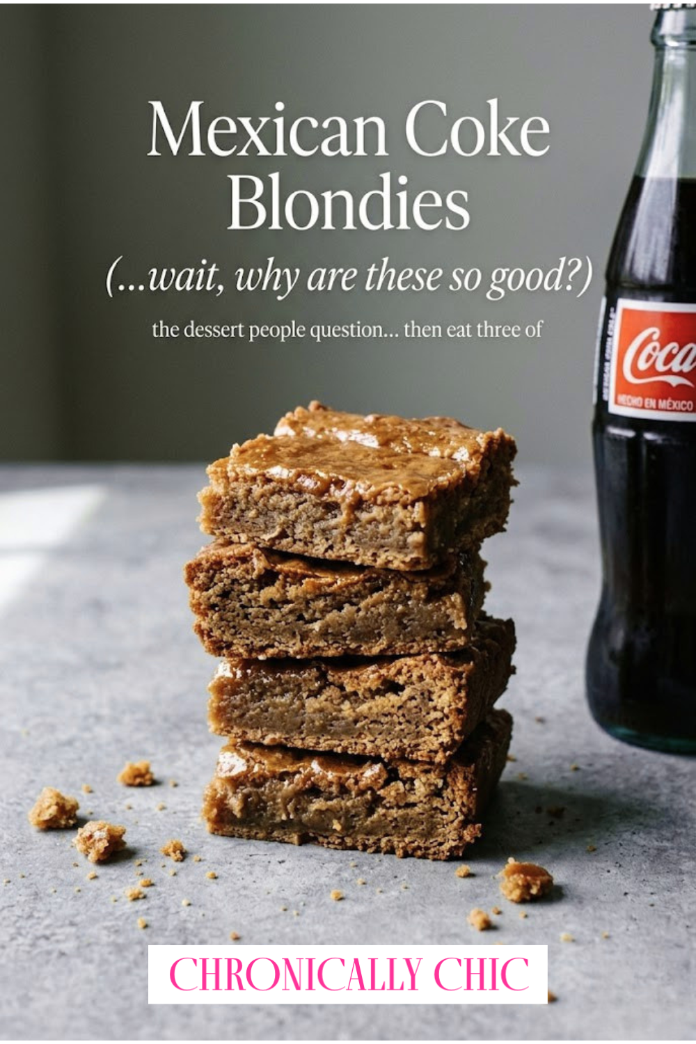Mexican Coke Blondies (Easy Dessert Recipe)