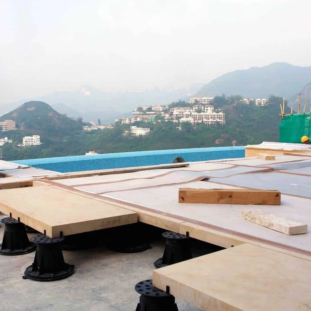 When it comes to outdoor pool decks, don't forget to consider the not-so-sexy part of the design equation - the need for a pedestal system. A pedestal system can be both functional and beautiful, providing a sturdy foundation for any project. Make su