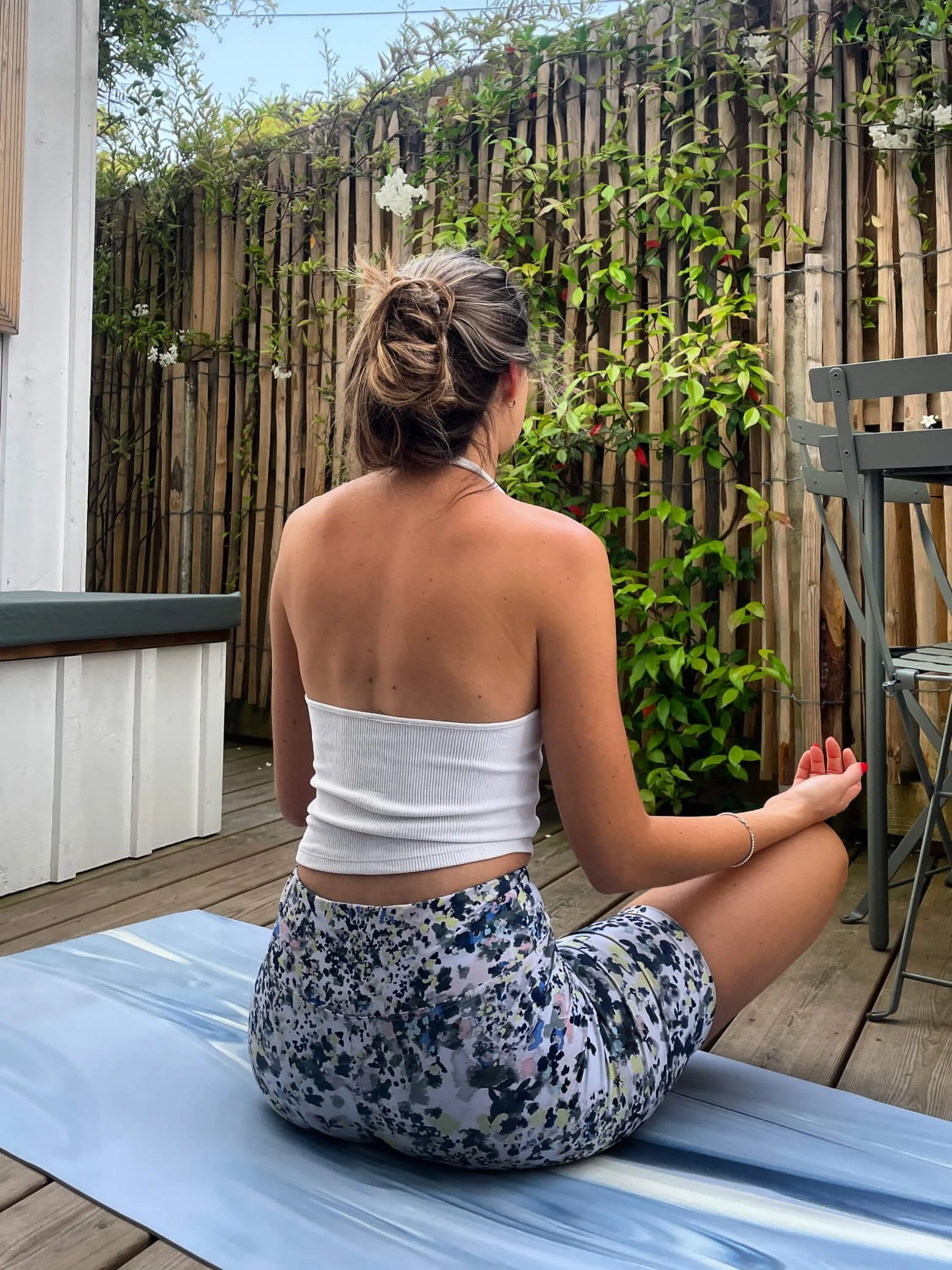 Sarah meditating