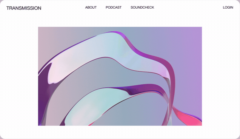 Homepage con riproduzione automatica di video con onde a gradiente astratto