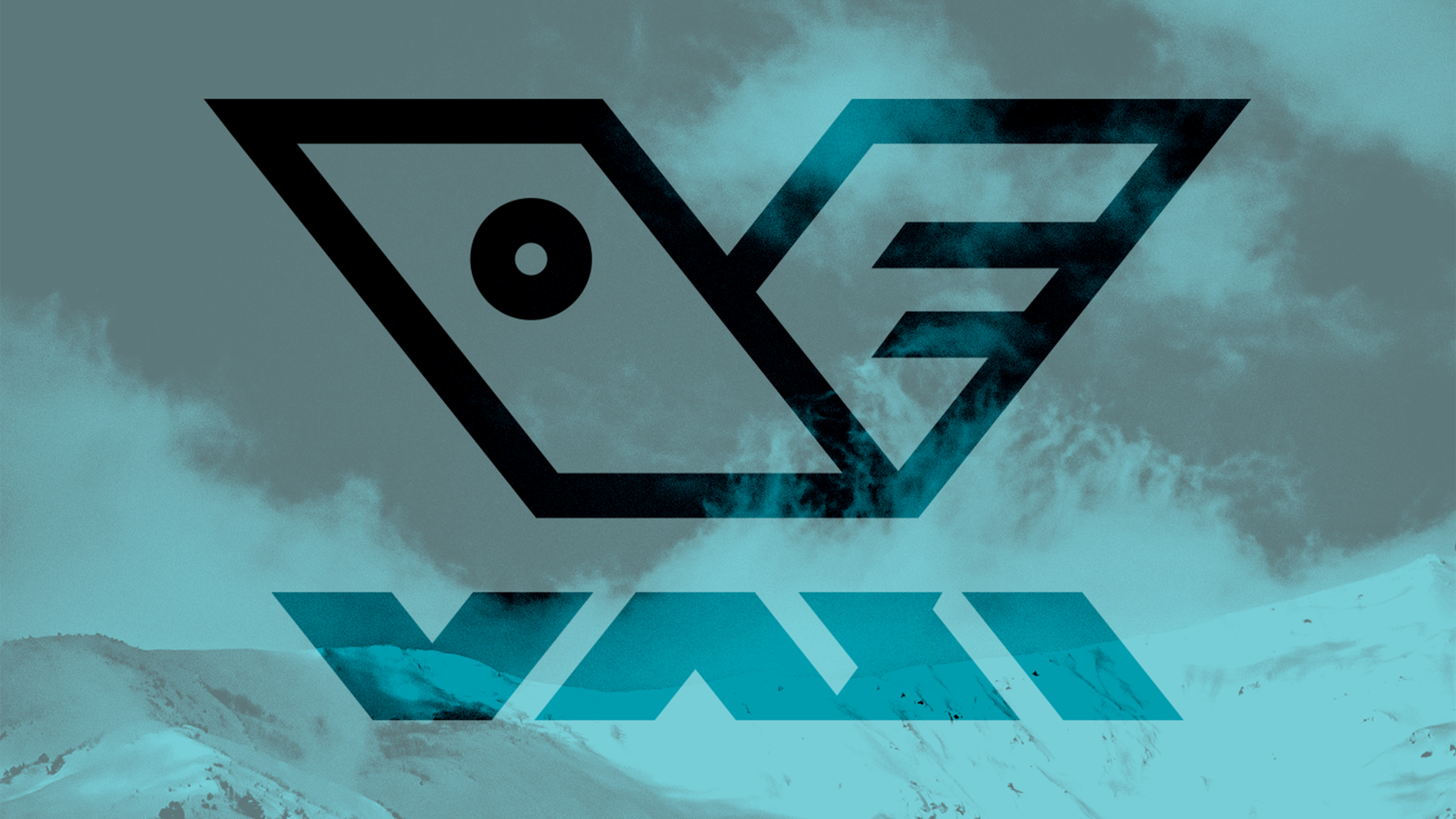 Primary symbolic VASI logo treatment over a teal‑tinted mountain ski slope photo.