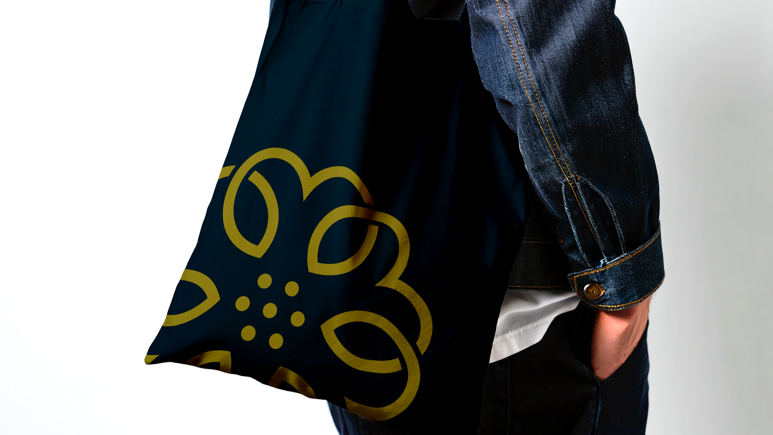 Tote bag design featuring a cropped logo icon for Campbell Family Homes.