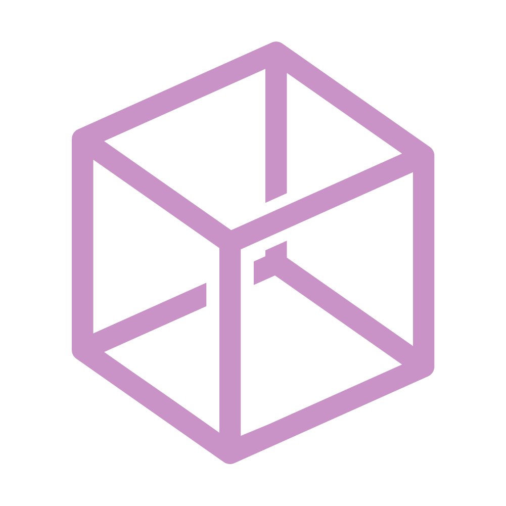 Cube icon design representing the brand value Transparency
