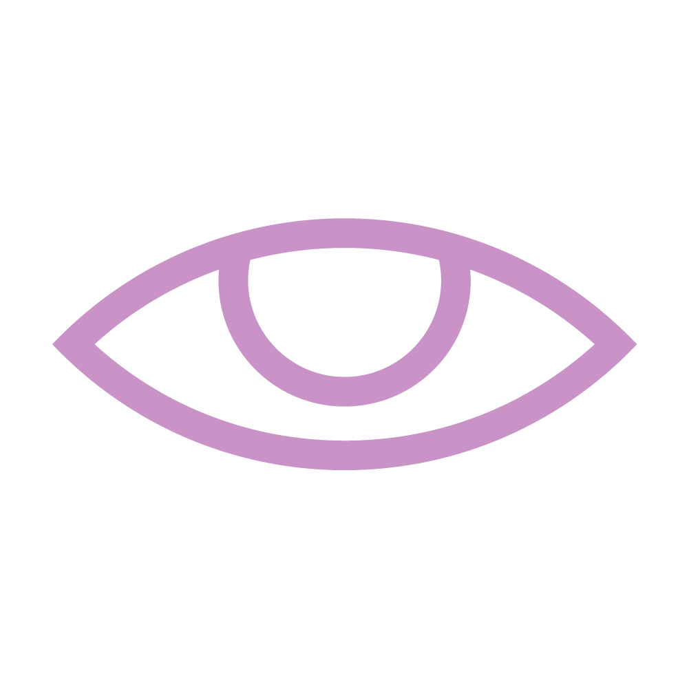 Eye icon design representing the brand value Curiosity