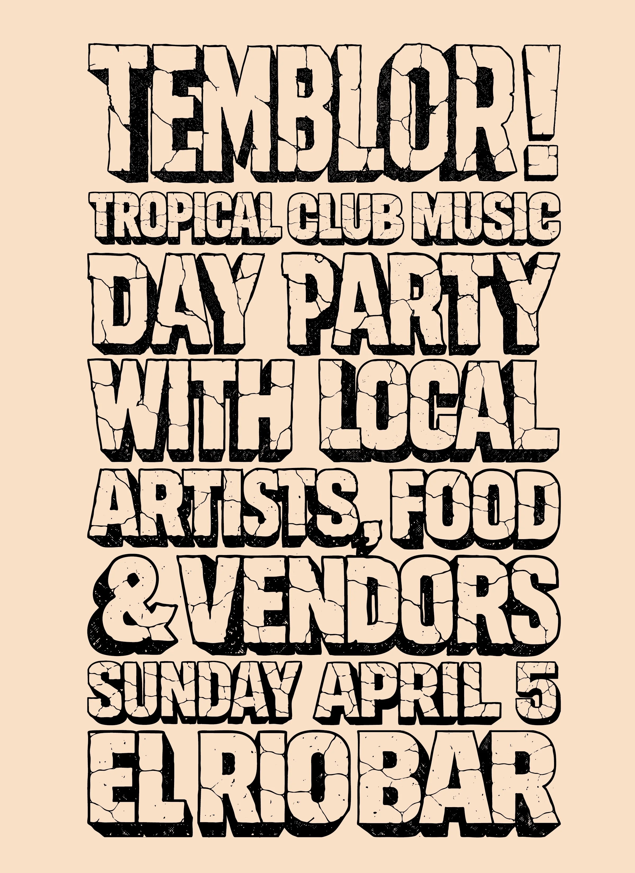 TEMBLOR! Sunday April 5th at El Rio Bar
