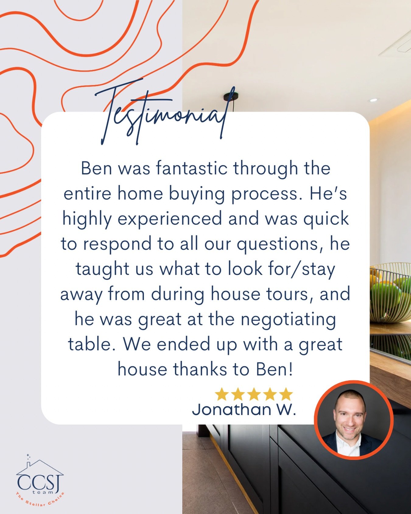 There&rsquo;s nothing better than hearing from happy homeowners. 🏡

From touring homes to negotiating the best deal, Ben is committed to making the buying process as smooth and stress free as possible. Congratulations again, Jonathan on your new hom