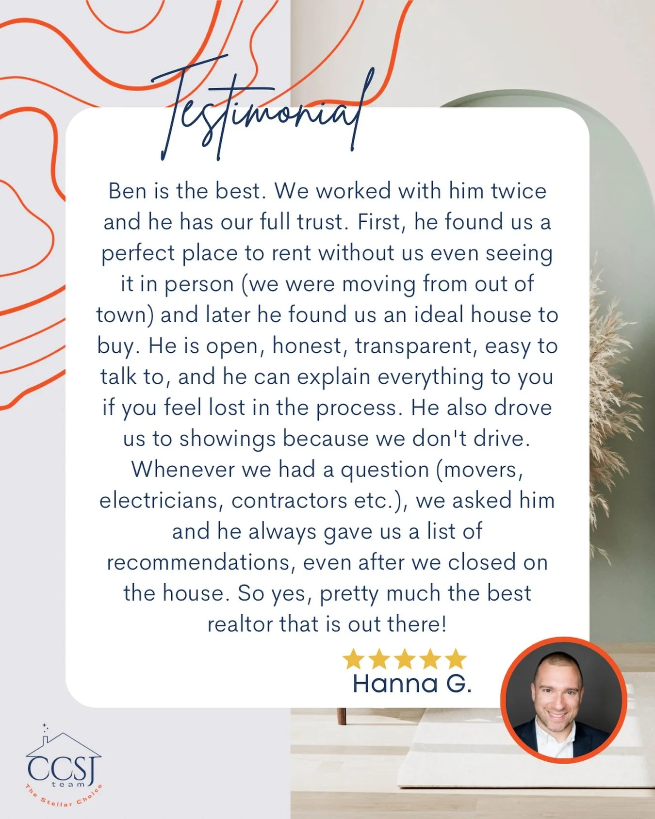 ✨ Testimonial Tuesday ✨

From finding the perfect rental to helping secure a dream home, Ben made both processes smooth, supportive, and stress free for Hanna and her family. 💙

Thank you for the amazing review and for letting us be part of such an 