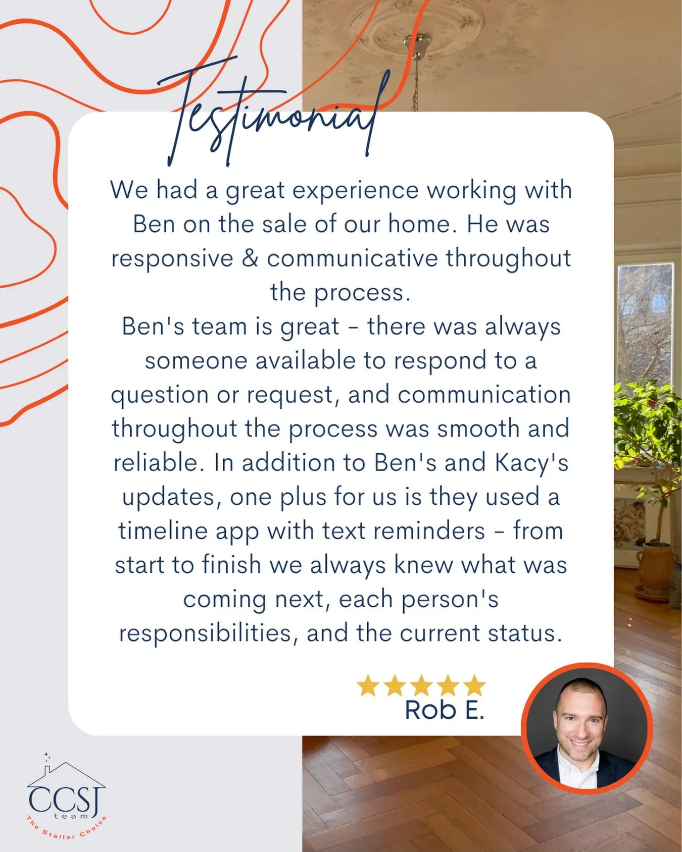 A smooth sale starts with a great team 🏡✨

Thank you, Rob, for the kind words and for trusting Ben and the whole CCSJ team to guide you through the process. We&rsquo;re so glad you felt informed, supported, and taken care of every step of the way &a