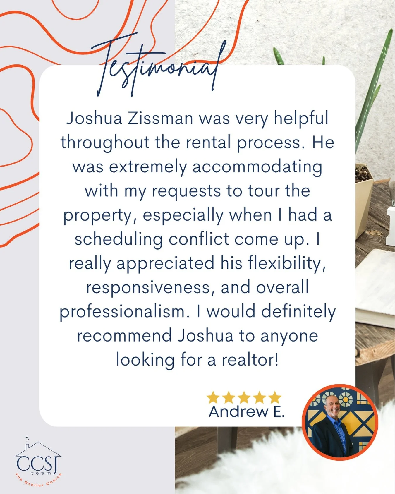There&rsquo;s nothing better than hearing directly from our clients! ⭐️⭐️⭐️⭐️⭐️

We&rsquo;re so grateful to Andrew E. for sharing his experience working with Joshua Zissman throughout the rental process. From accommodating scheduling changes to being