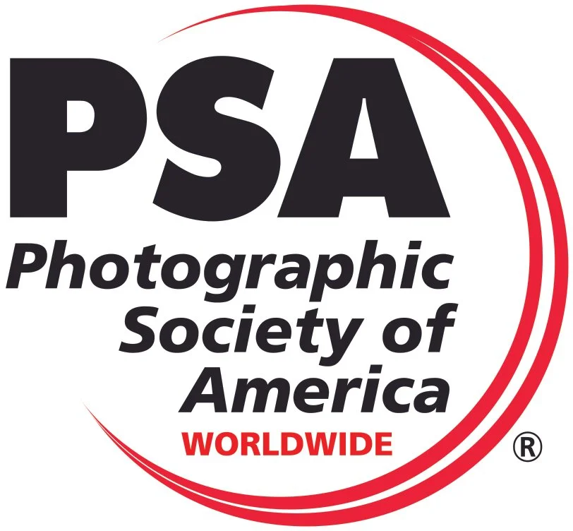 PSA Photographic Society of America logo with red curved lines and the word 'Worldwide' in red text.