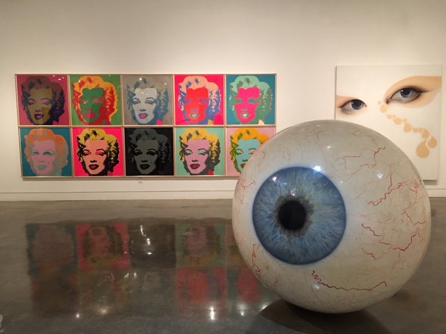  Andy Warhol,  Marilyn Monroe  (1967); Tony Tasset,  Big Eye  (2001); Banks Violette,  Elyse Marie Pahler 7.22.95  (2001-2002) 