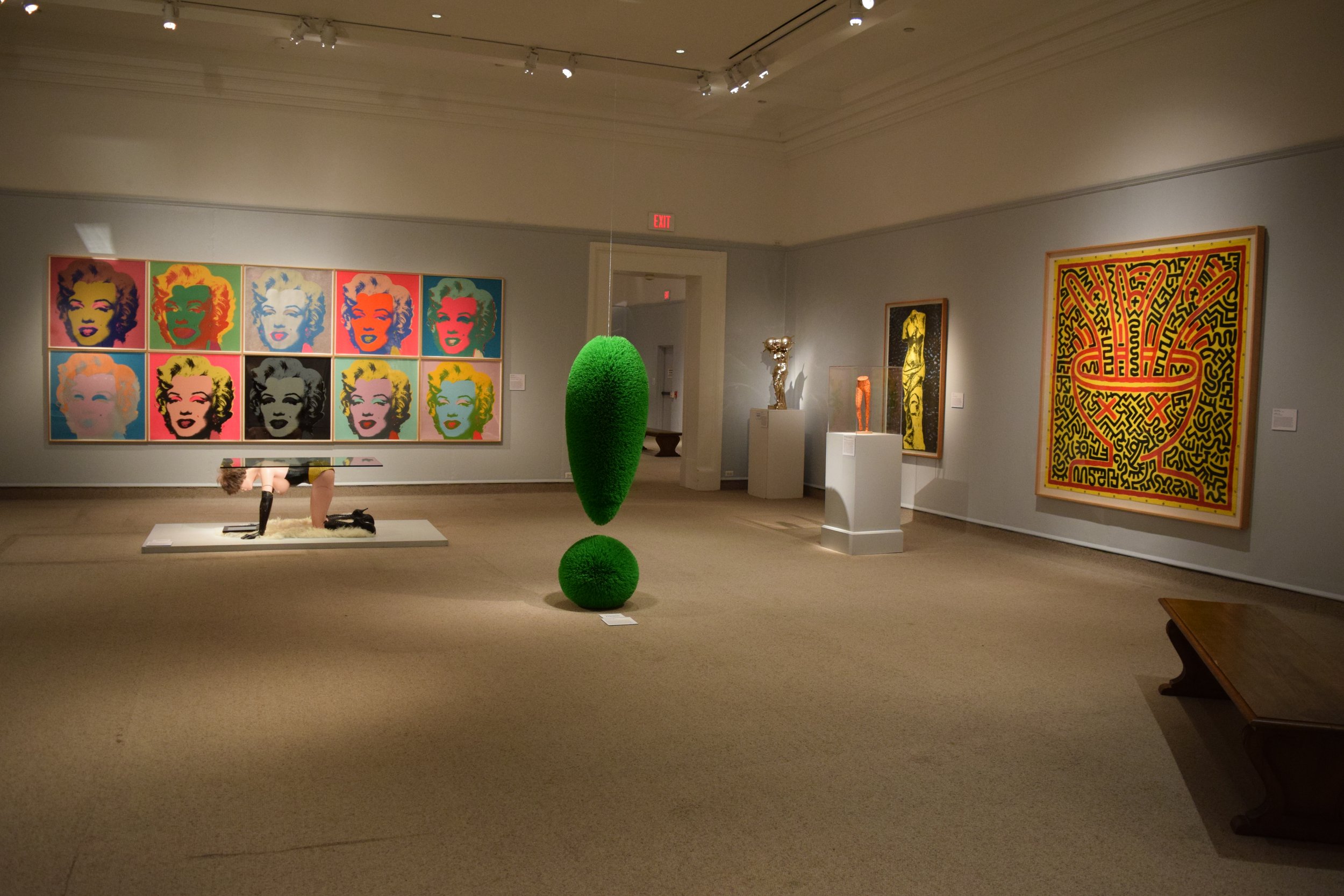  Andy Warhol,   Marilyn Monroe  (1967); Allen Jones,  Table  (1969); Richard Artschwager,  Exclamation Point   (1997); Joel Morrison,  Venus/Jesus Lizzard  (2006); Jim Dine,  The Yellow Venus  (1984); Keith Haring &amp; L.A. 2,  Untitled  (1983); Kei