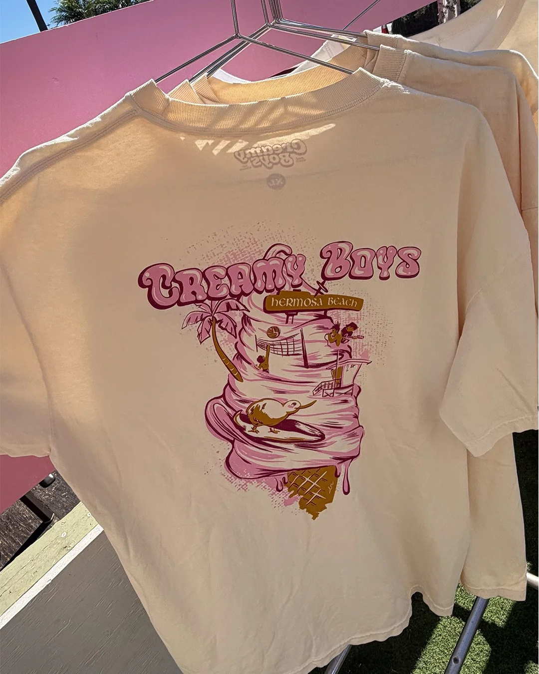 Hermosa Beach Creamy Boys Tee 2.jpg