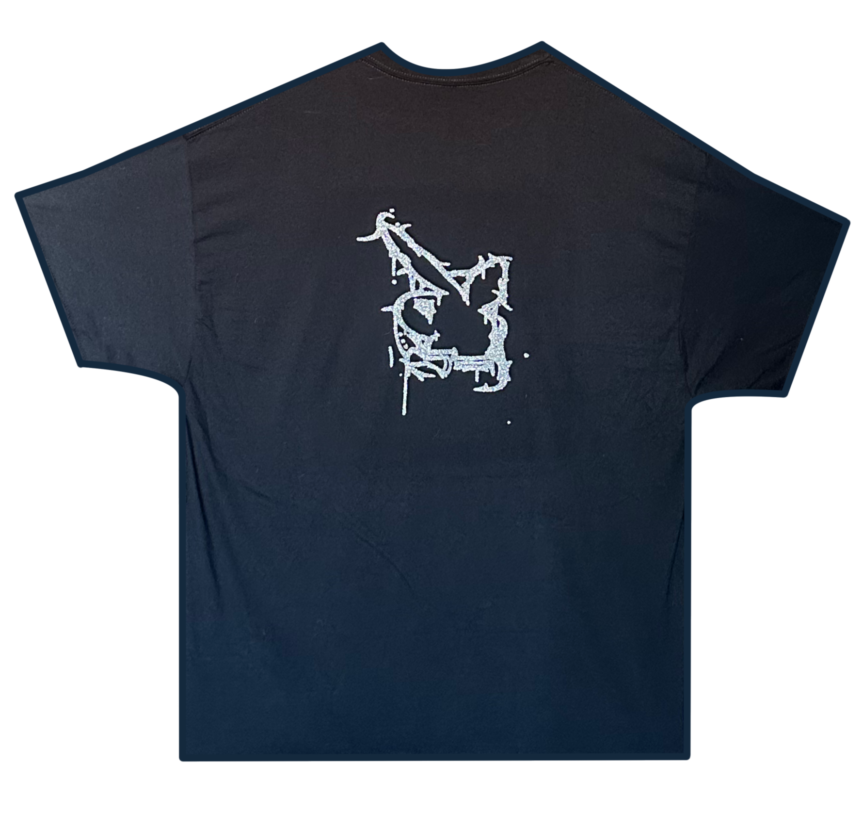 BLACK/ SILVER GLITTER TEE