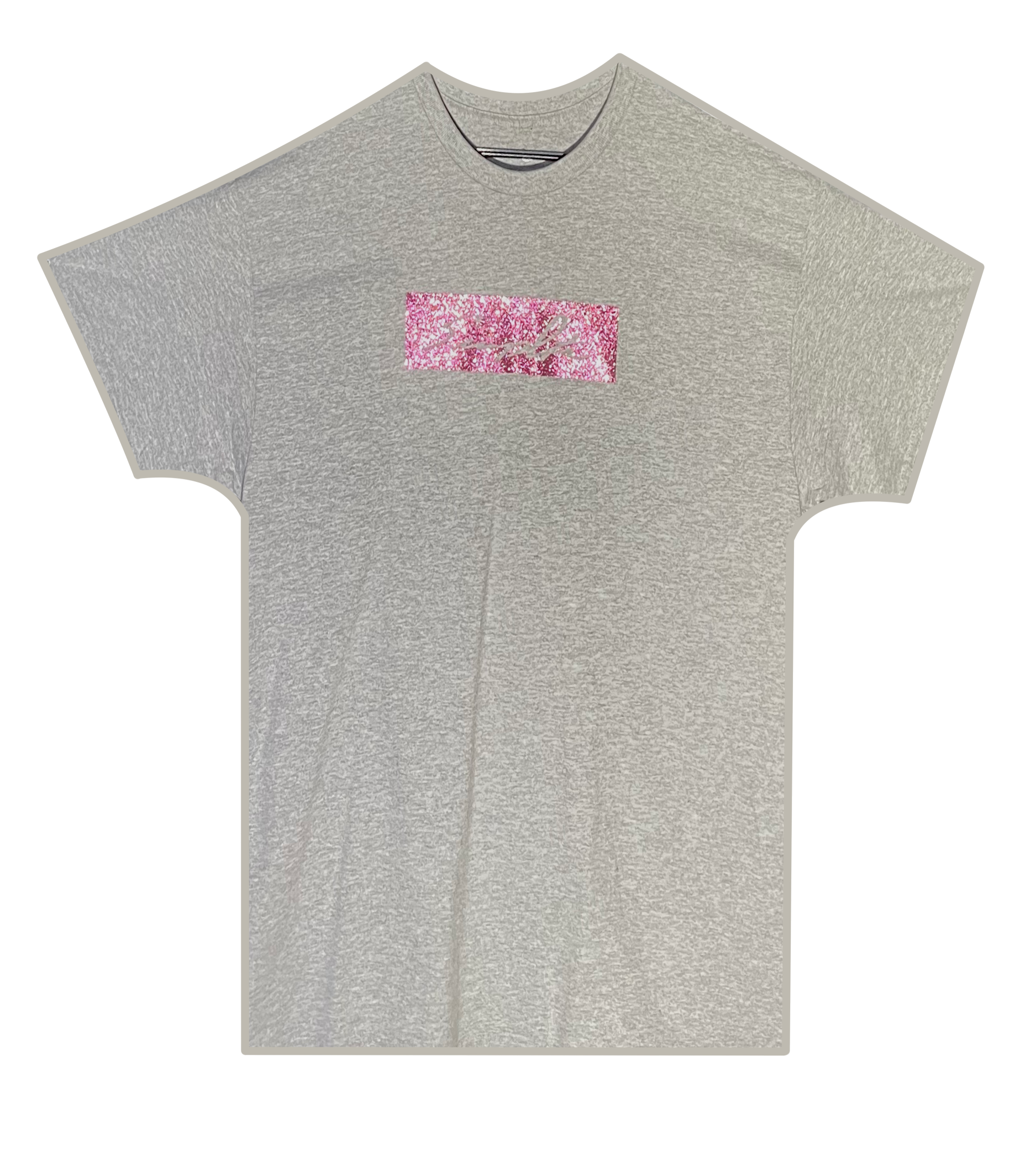 SIMPLTN BOX TEE GRAY/PINK