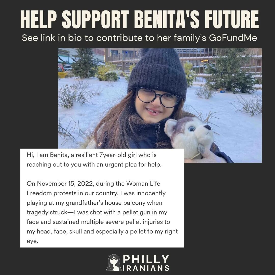 Amplifying the crowd funding efforts of a dear Iranian family currently in the US to receive medical care for their child. Please donate and share with your community: 

Hi, I am Benita, a resilient 7year-old girl who is reaching out to you with an u