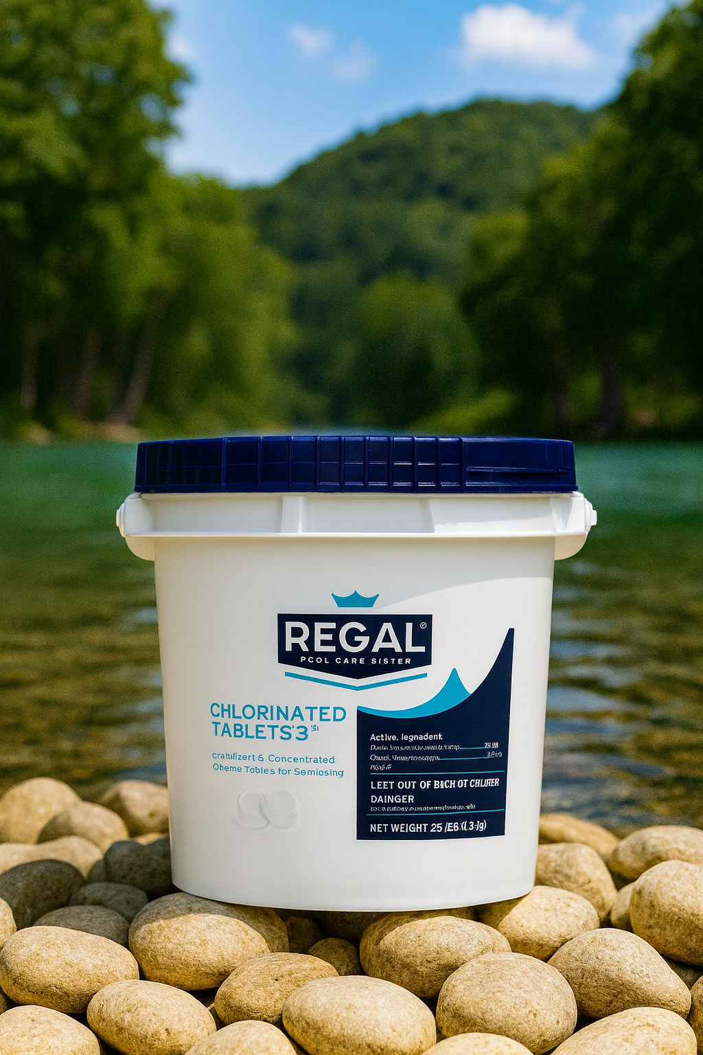 Regal 3” Chlorine Tablets – 25 lb Pail (Unwrapped)