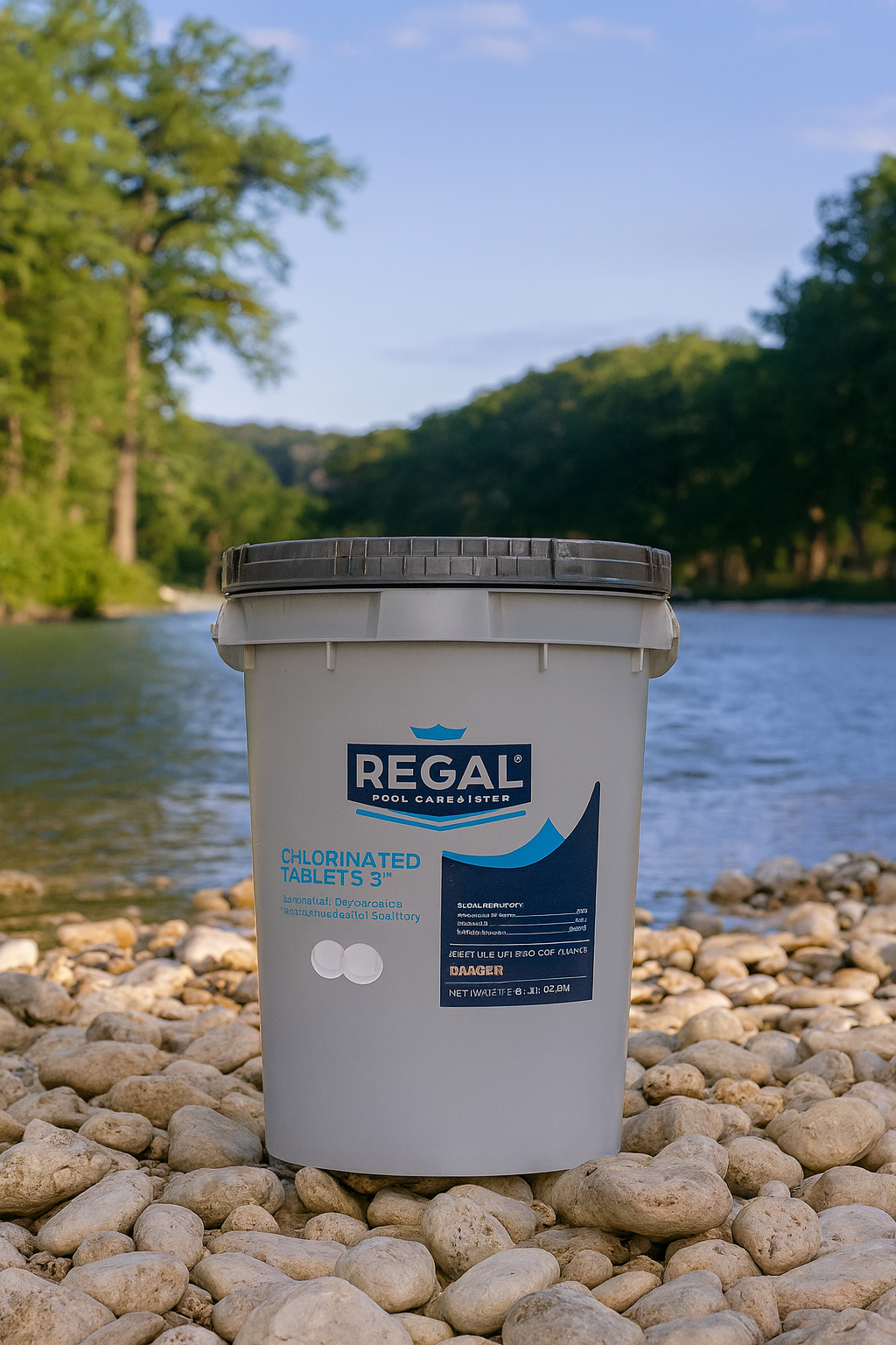 Regal 3” Chlorine Tablets – 50 lb Pail (Unwrapped)