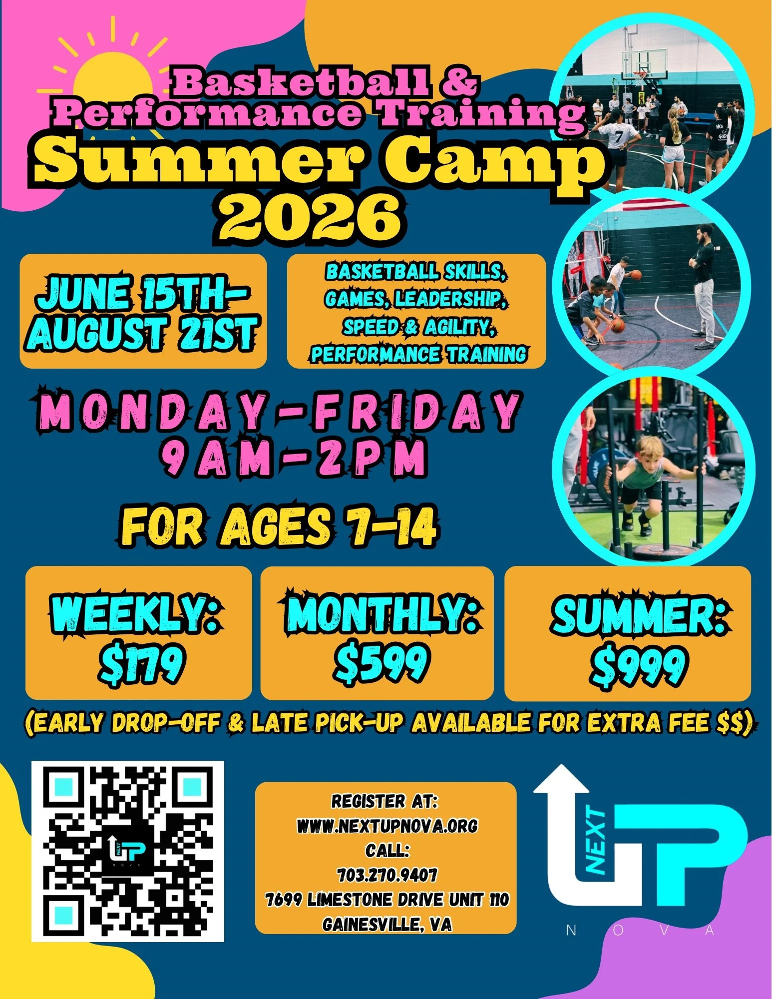 Northern Virginia Basketball & Performance training summer Camp 2026 flyer