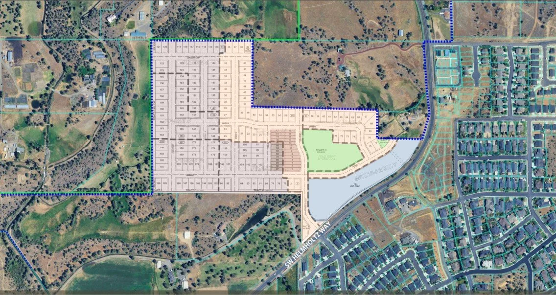 Little Texas -
Led land use, planning, and site design for a multi-phase residential community in southwest Redmond, approved for approximately 167 single-family lots, 28 townhomes, and future multifamily development.