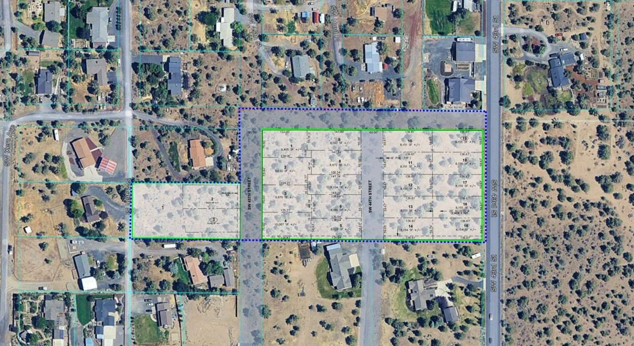 Stella Estates - 
Acquired and advanced approximately six acres in southwest Redmond through entitlements, planning, and design for a 22-lot residential subdivision, coordinating construction and builder delivery of vertical-ready finished lots.