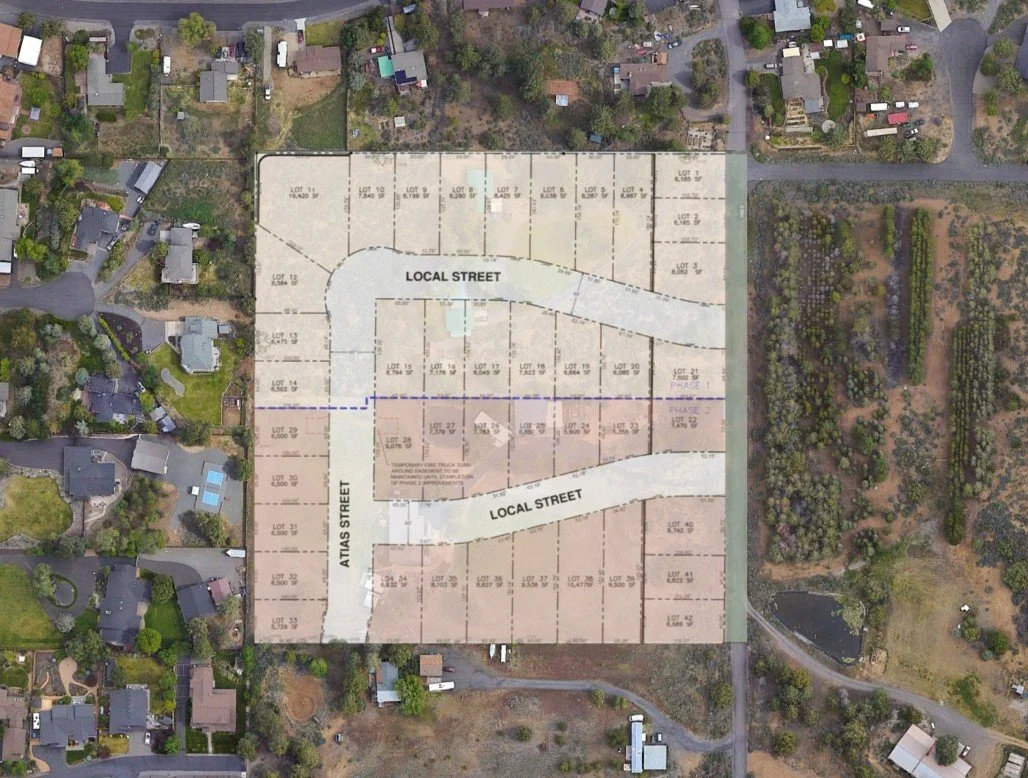 Cabin Lane Estates -  
Acquired and advanced two 10-acre parcels through annexation, entitlements, design, and construction to deliver a 42-lot residential subdivision as a vertical-ready finished plat for the builder group.