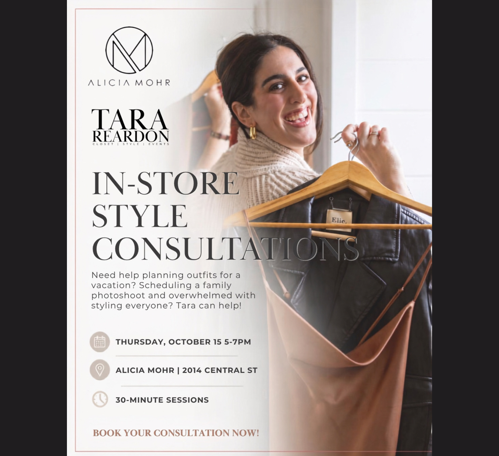 Tara Reardon in Store Styling Consultations at Alicia Mohr
