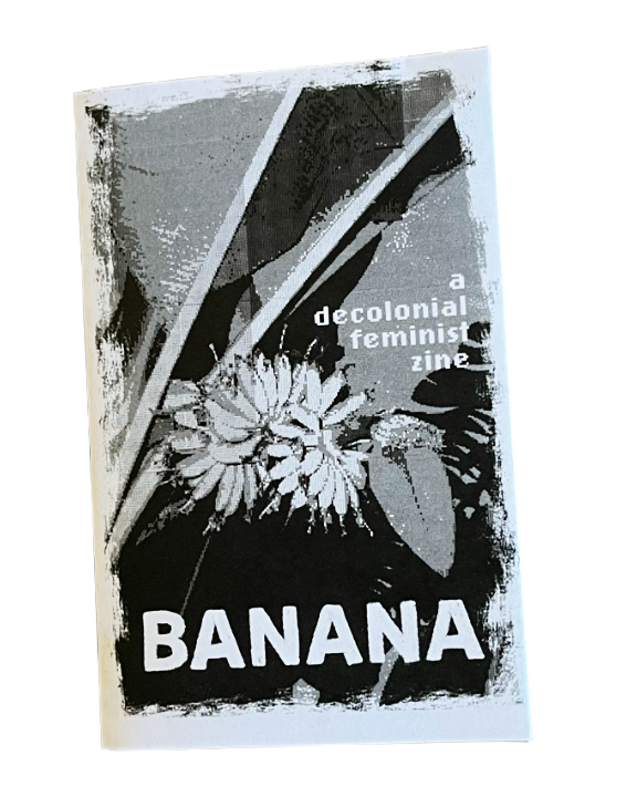 Image of the banana zine to redirect people to the zines for Palestine website where this PDF can be downloaded and printed at home.