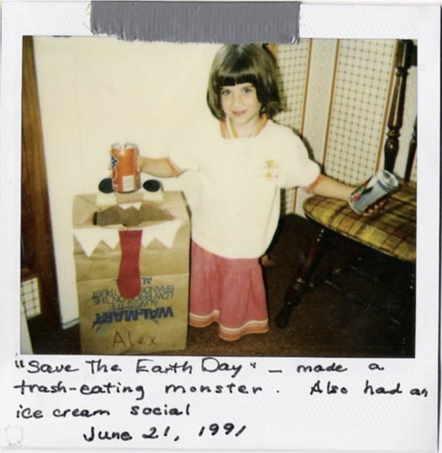 a polaroid made by my paternal grandmother one summer, documenting my art projects and moral compass.