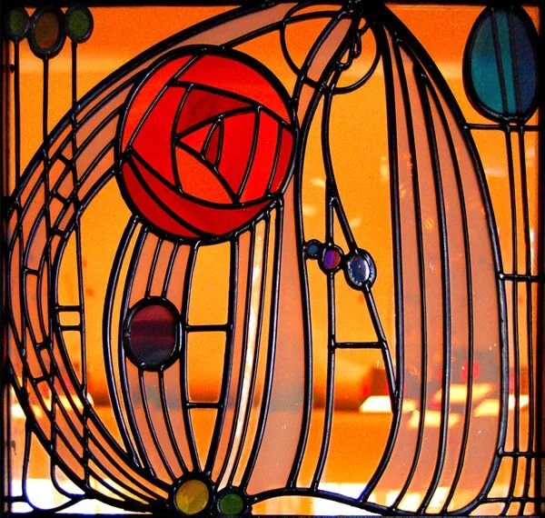C R Mackintosh Stained Glass, House for an Art Lover, Glasgow