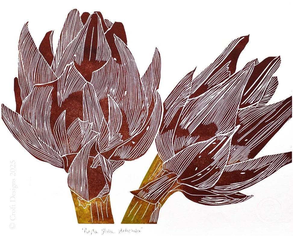 Purple Globe Artichoke ©Croft Designs 2025