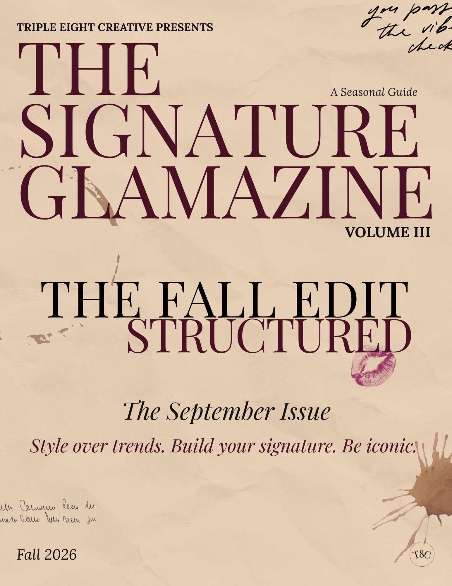 The Signature GlamaZine — The Fall Edit Vol. III