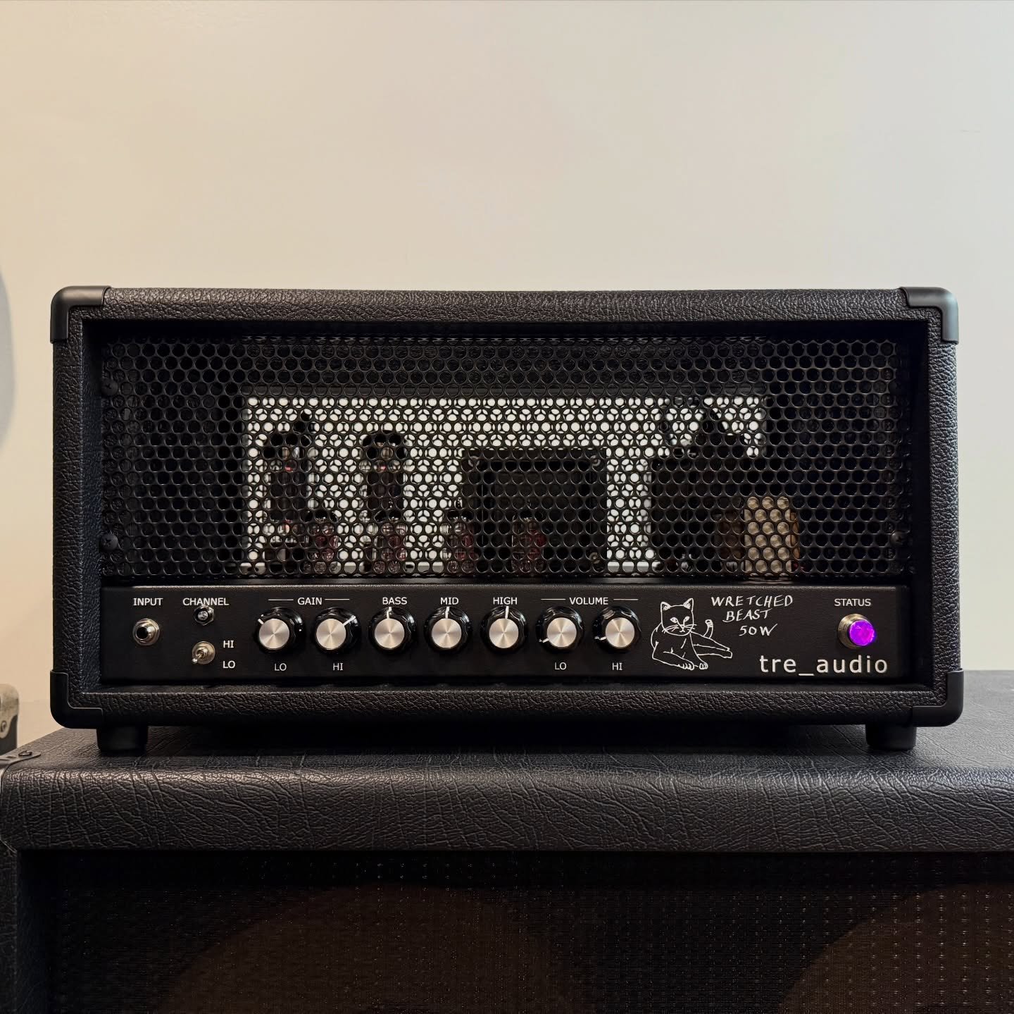 The Wretched Beast 50W FX. 

Two-Channels with four 12AX7 in the pre-amp and two 6L6GC in the power amp.  Weighs only 38 lbs. Made in the USA. 

#highgain #tubeamp #guitar  #treaudio