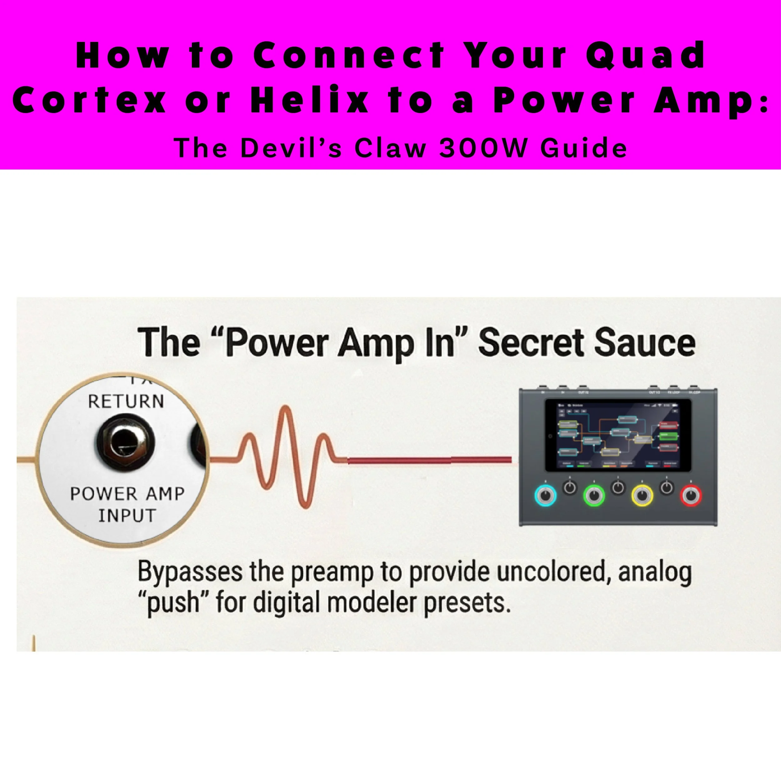 How to Connect Your Quad Cortex or Helix to a Power Amp: The Devil’s Claw 300W Guide