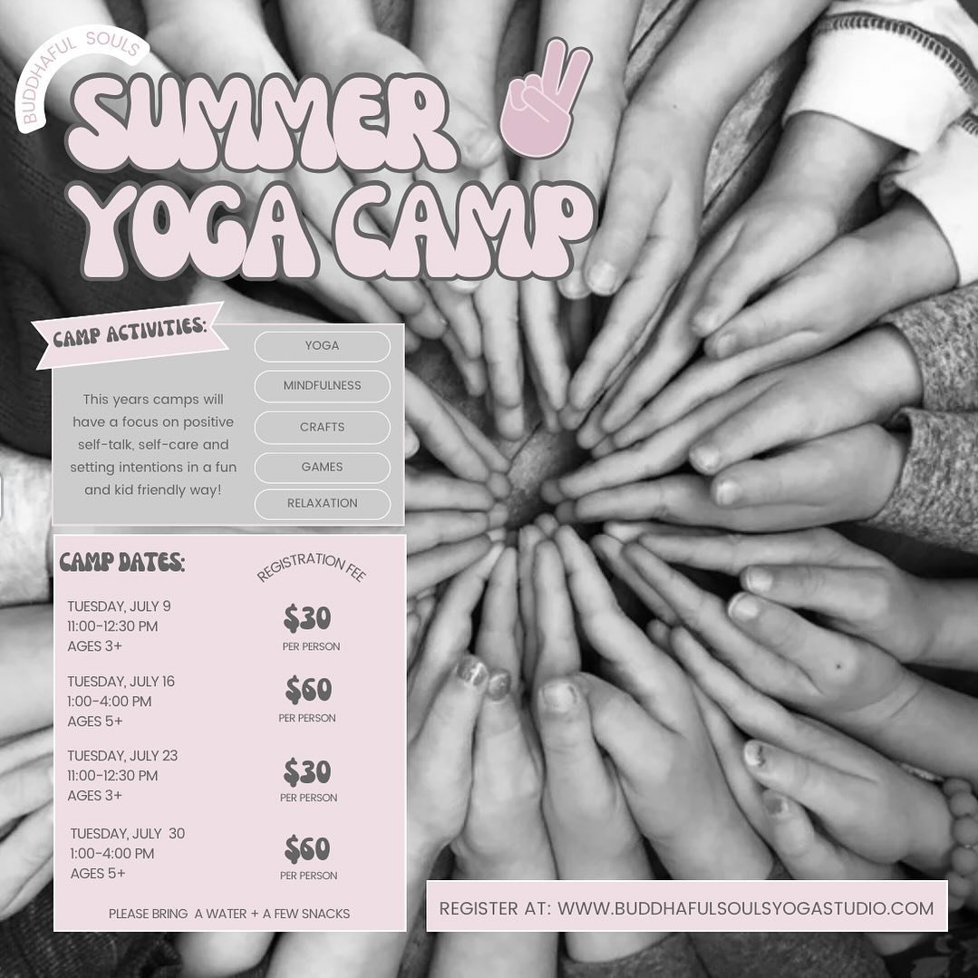 Our Summer 🌞 Yoga + Mindfulness Camps are posted + ready for registration.