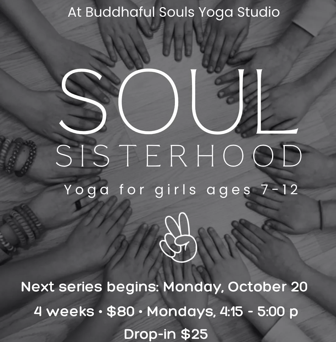 New series begins today at 4:15 pm. Drop ins welcomed as well, just show up and I will register you when you arrive.