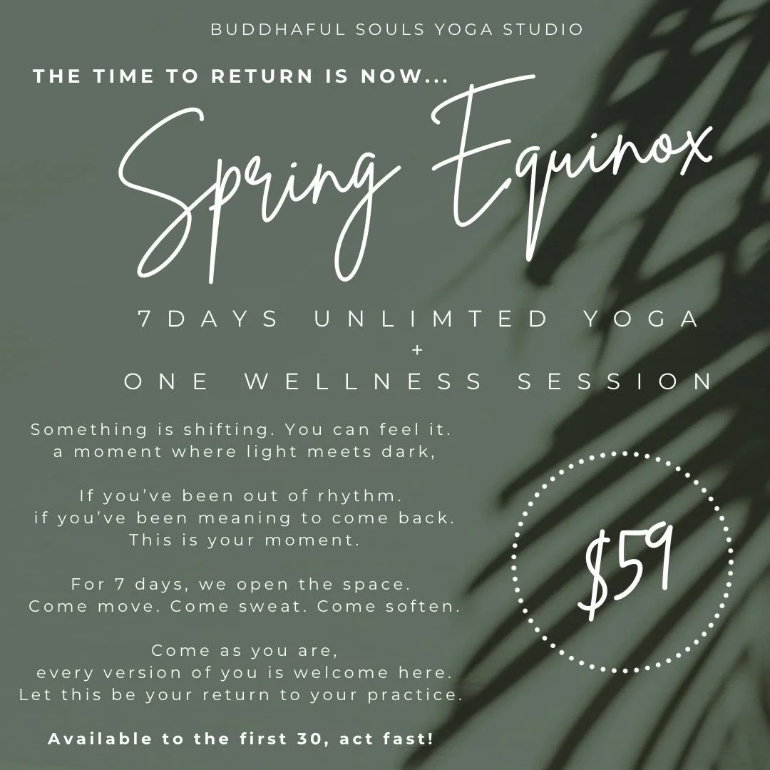Spring Equinox: 7 Days to Return to Buddhaful Souls 🌱 

Something is shifting. You can feel it.
A moment where light meets dark, inviting balance and renewal.

If you&rsquo;ve been out of rhythm&hellip;
If you&rsquo;ve been meaning to come back to y