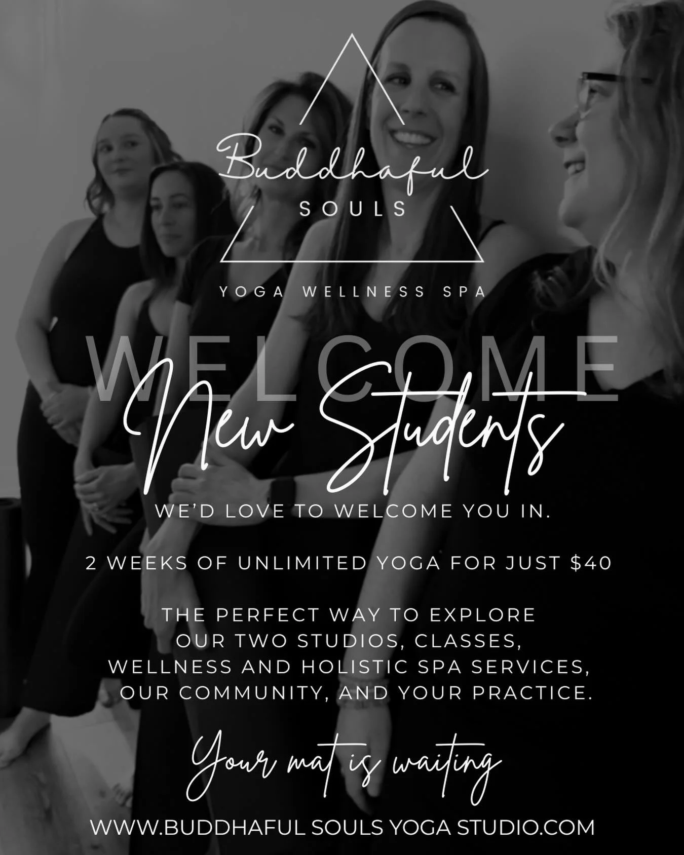 We would love to welcome you into our community at Buddhaful Souls Yoga Studio 🫶