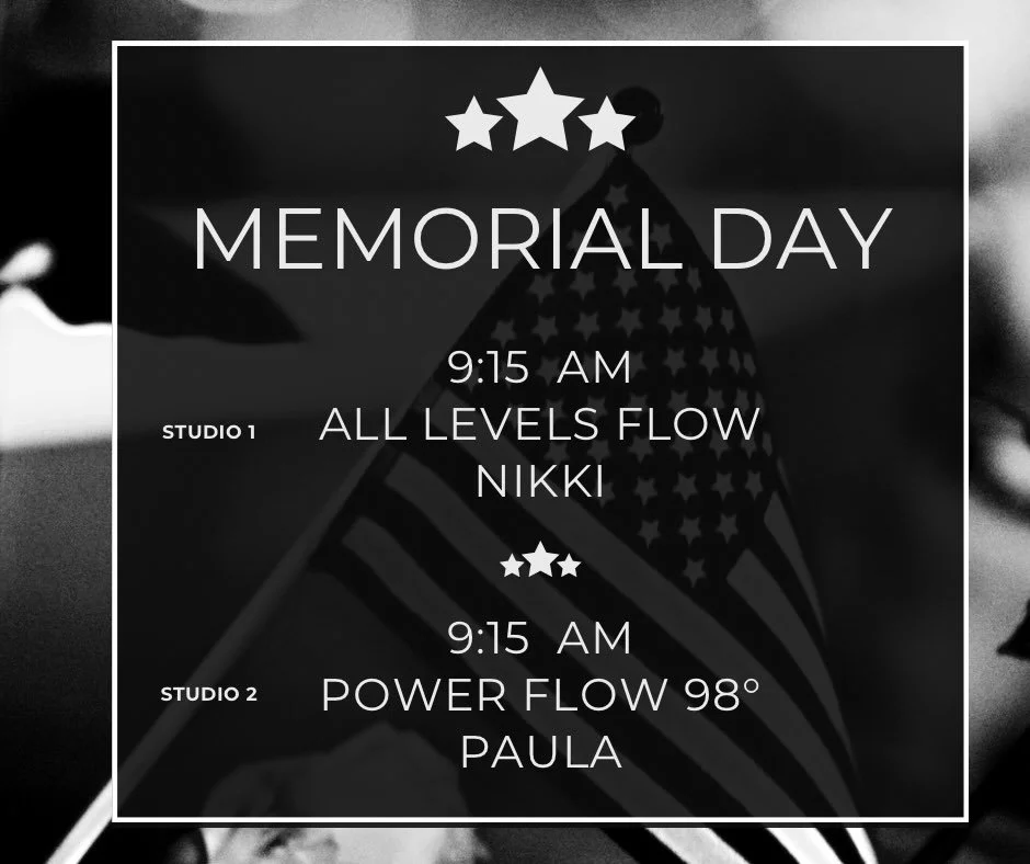 Memorial Day Schedule 🇺🇸