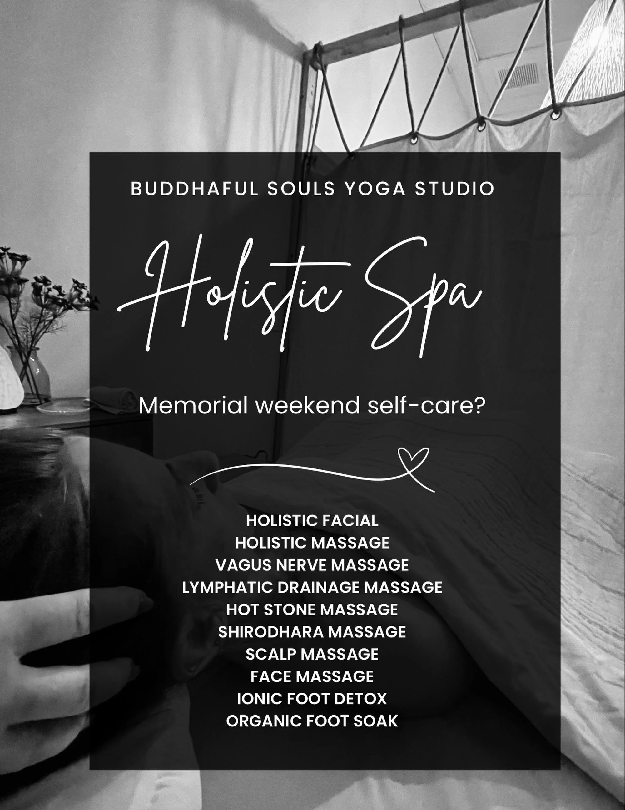 Our HOLISTIC SPA 🌱 is open this weekend!
