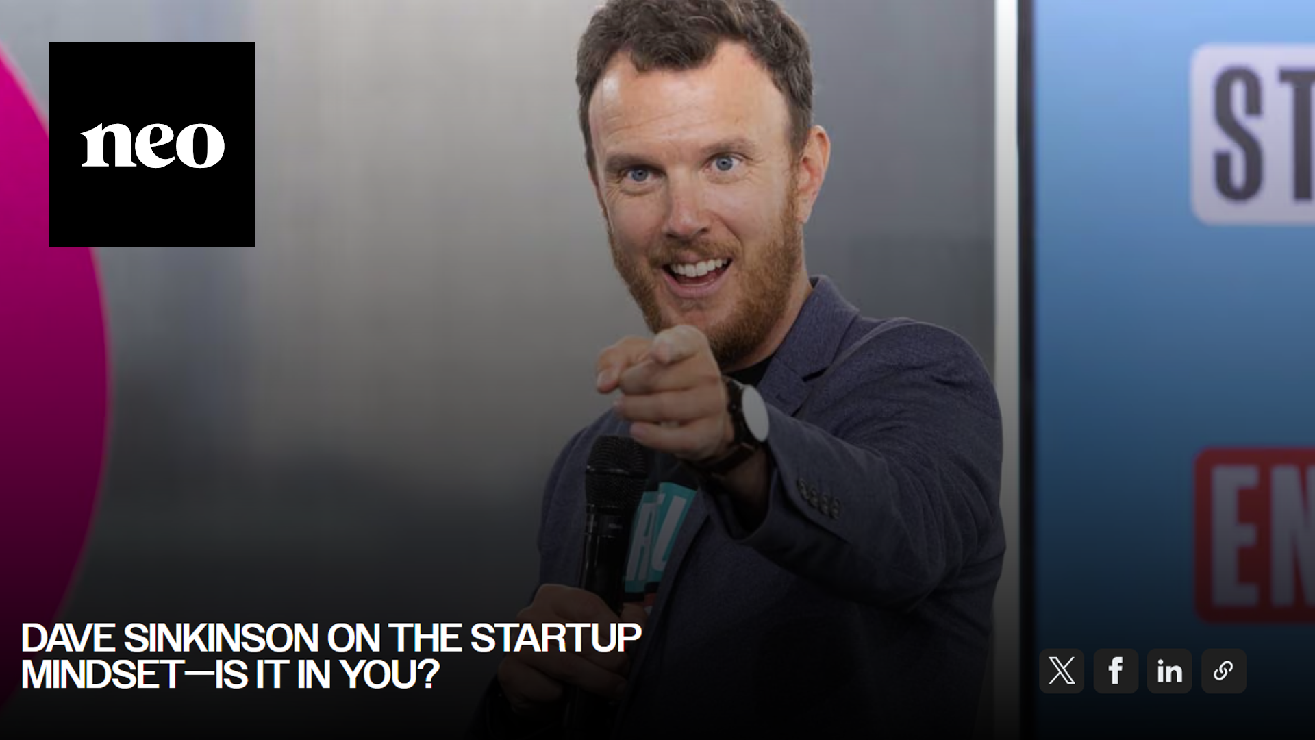 Dave Sinkinson on the startup mindset - is it in you?