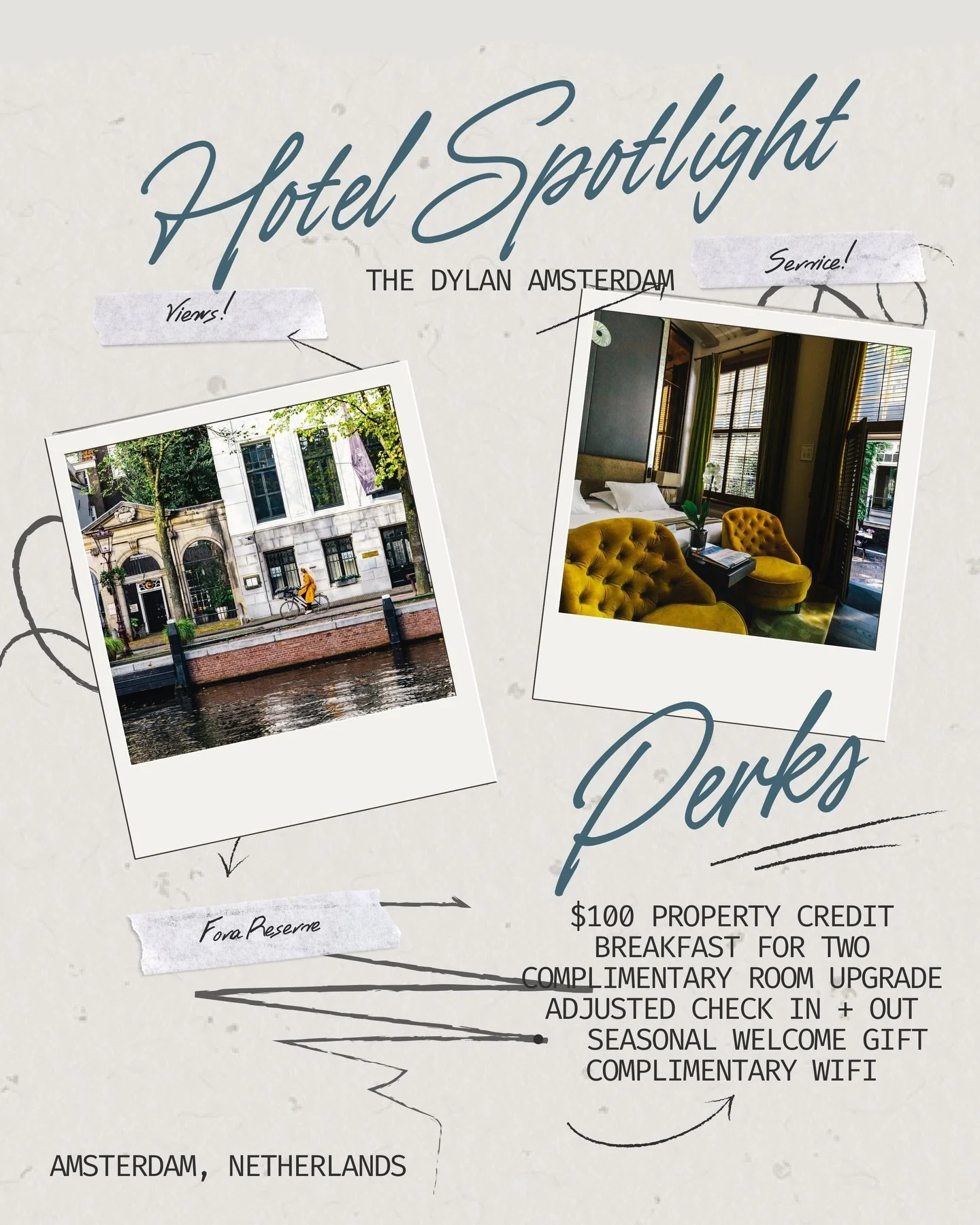 ⭐️⭐️⭐️⭐️⭐️ | 🗝️

Hallo, @hotelthedylan - thank you for your hospitality! 

The Dylan Amsterdam, discreetly hidden away in a pair of historic buildings alongside the Keizersgracht canal, was one of the first hotels to combine boutique aesthetics with