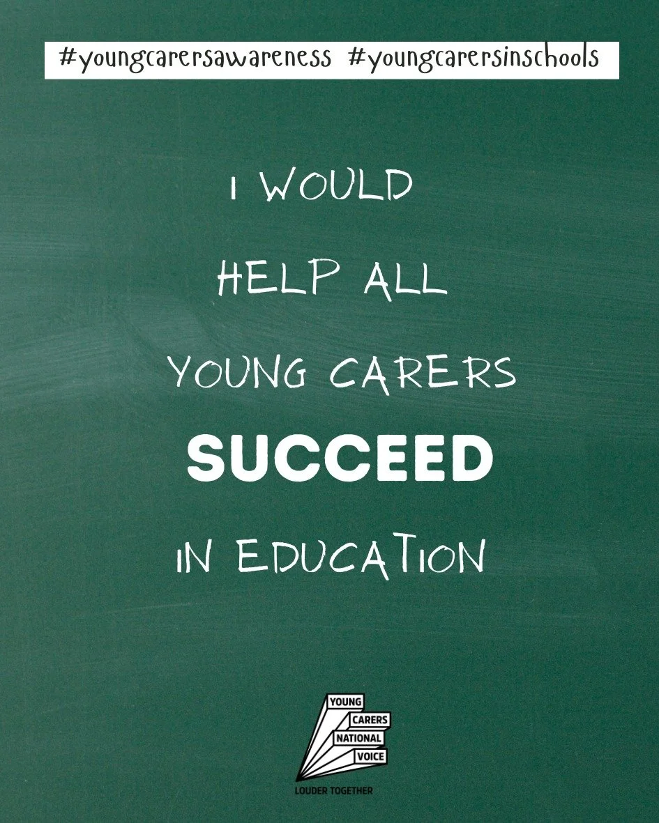 #ifIwasaSchoolLeader ...
We advocate for fair futures for young carers. ⚖🍀
Visit ycnv.org.uk/take-action to join the movement, or click link in bio.
#ycnv #youngcarersinschools #fairfutureforyoungcarers